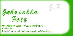 gabriella petz business card